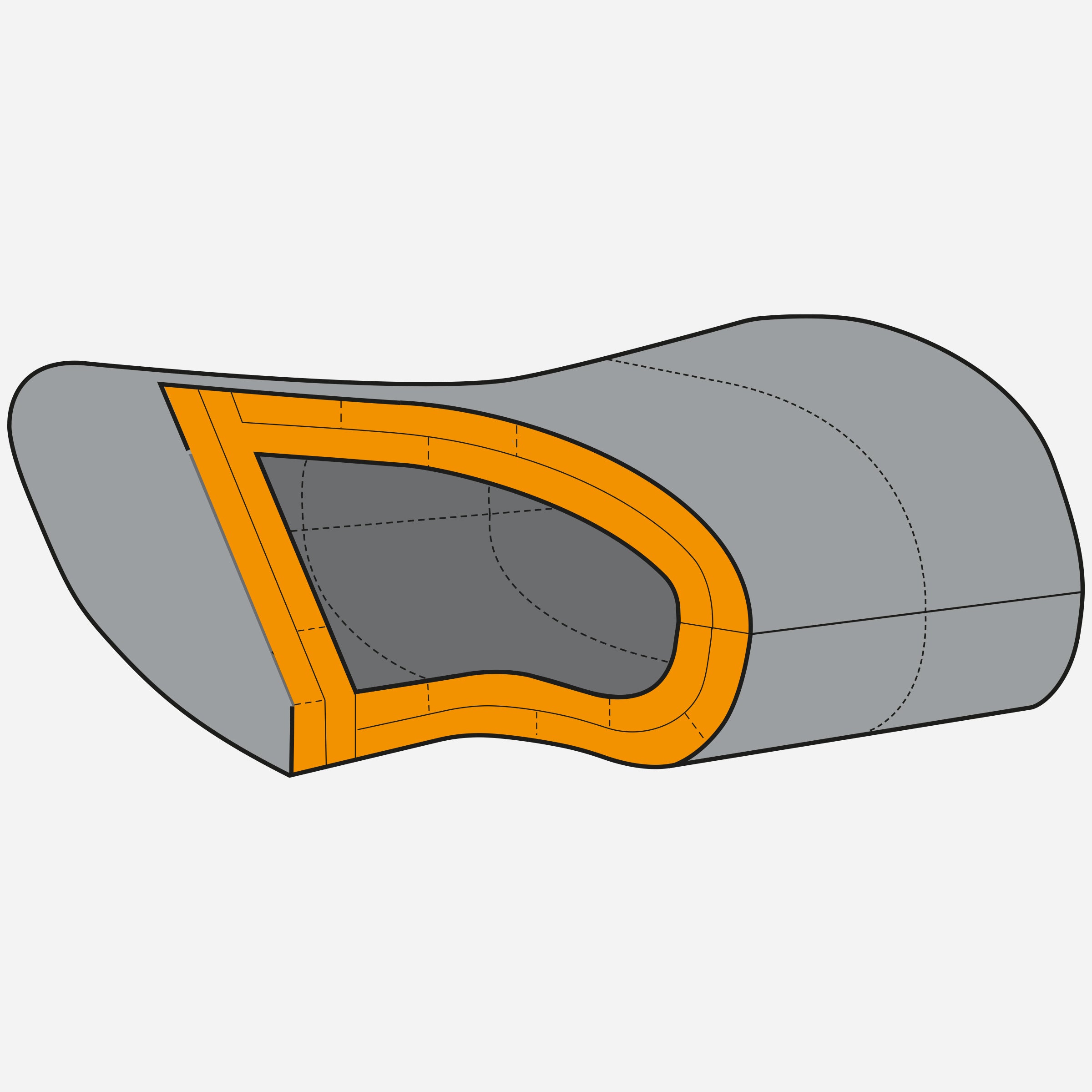 detail;;Closely following the designs of our most premium bags, the Lunar’s Shark’s Toe™ footbox is a triumph of form and function, enabling the feet to adopt their natural resting position while minimising cold spots. Fully insulated throughout, the Lunar footbox offers warmth for both a low weight and pack size