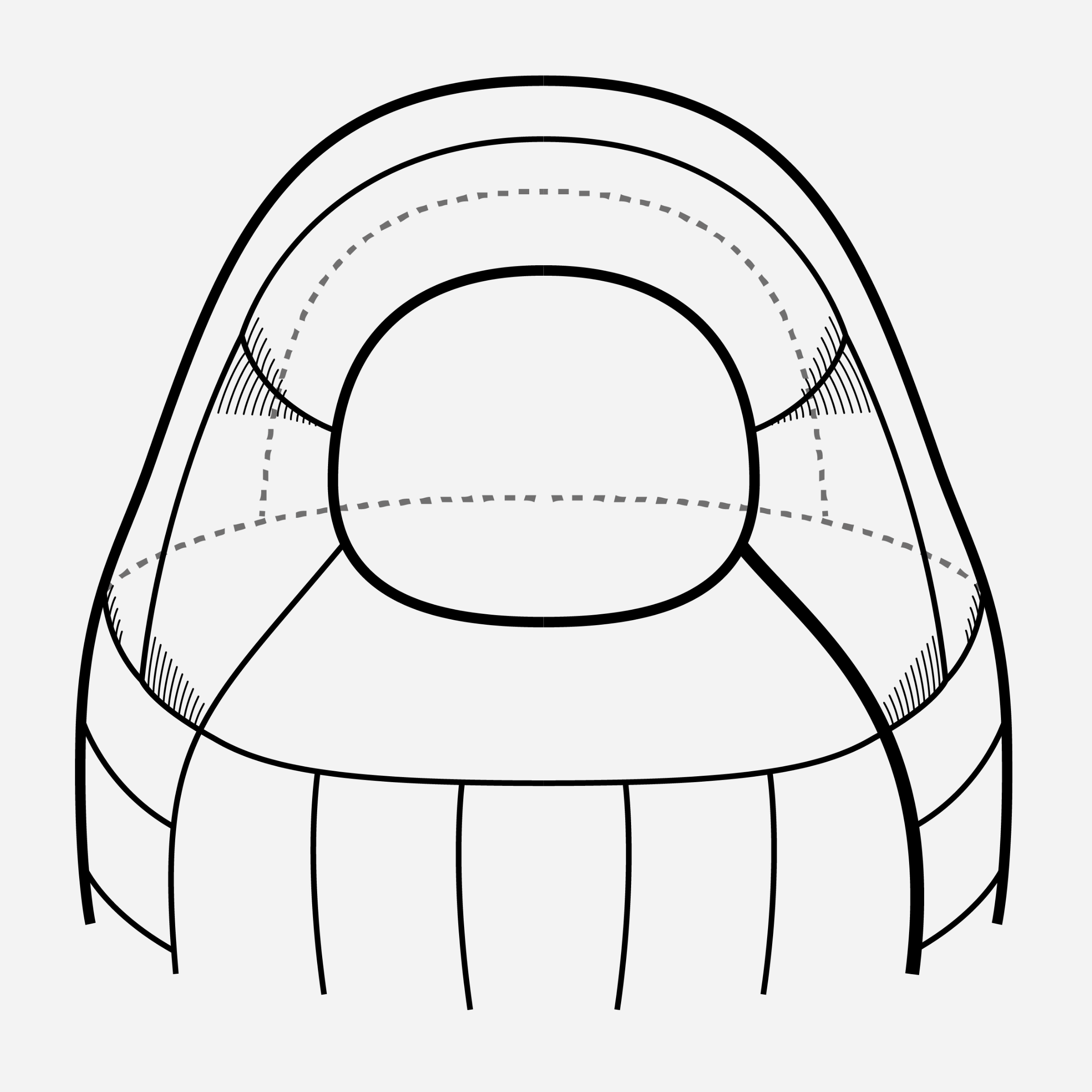 detail::5 baffle anatomically shaped hood