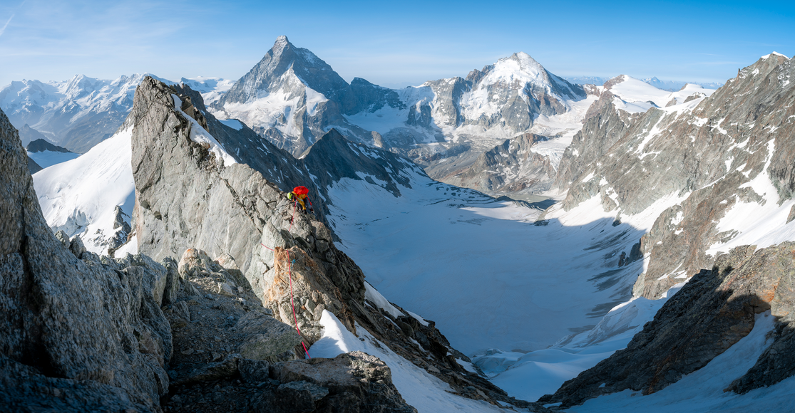 Swimming through cornices | The Viereselsgrat on Dent Blanche