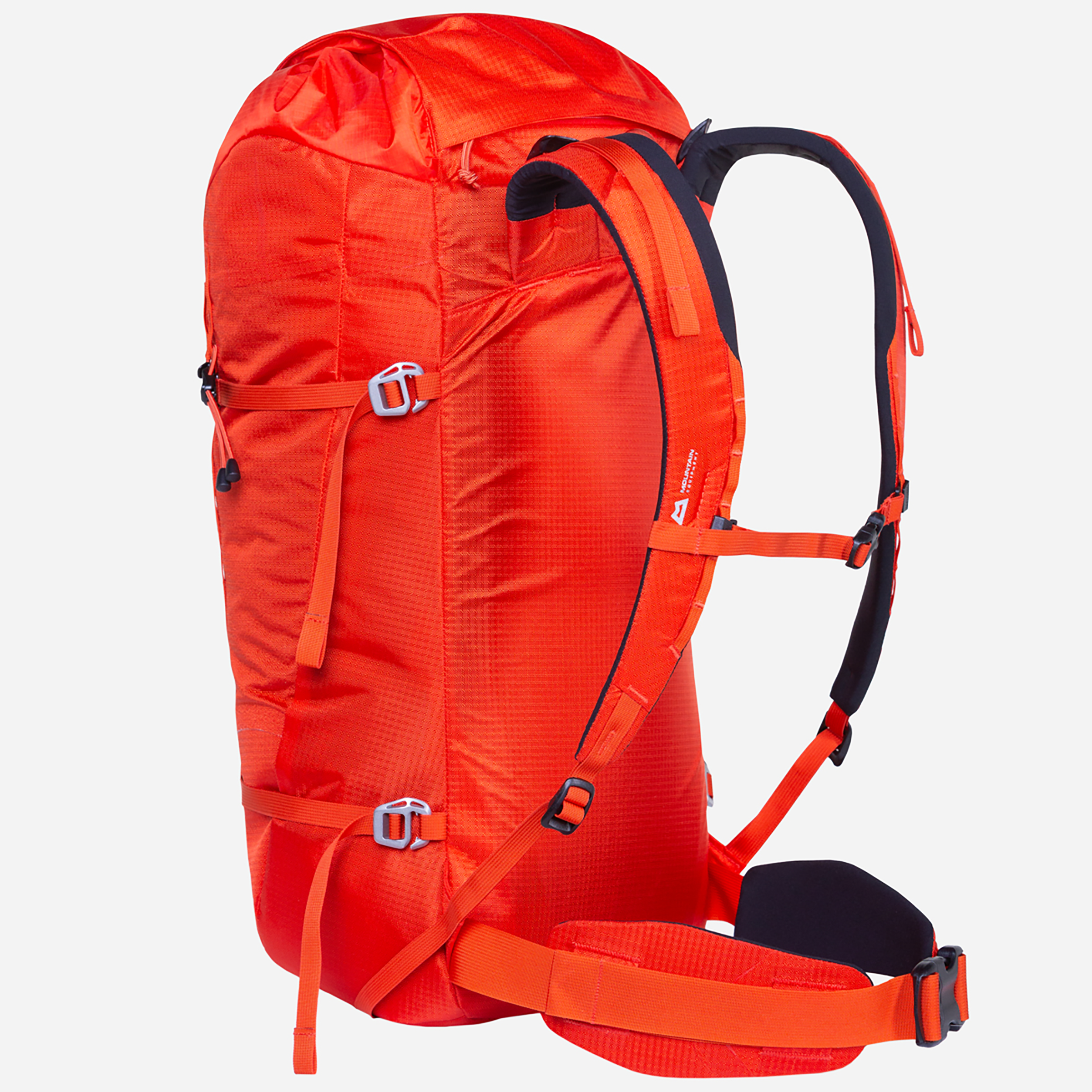 alternate::High Density EVA back panel, shoulder straps and 38mm webbing hipbelt with removable hip-fins