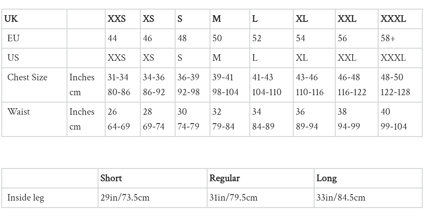 Size Guides Mountain Equipment