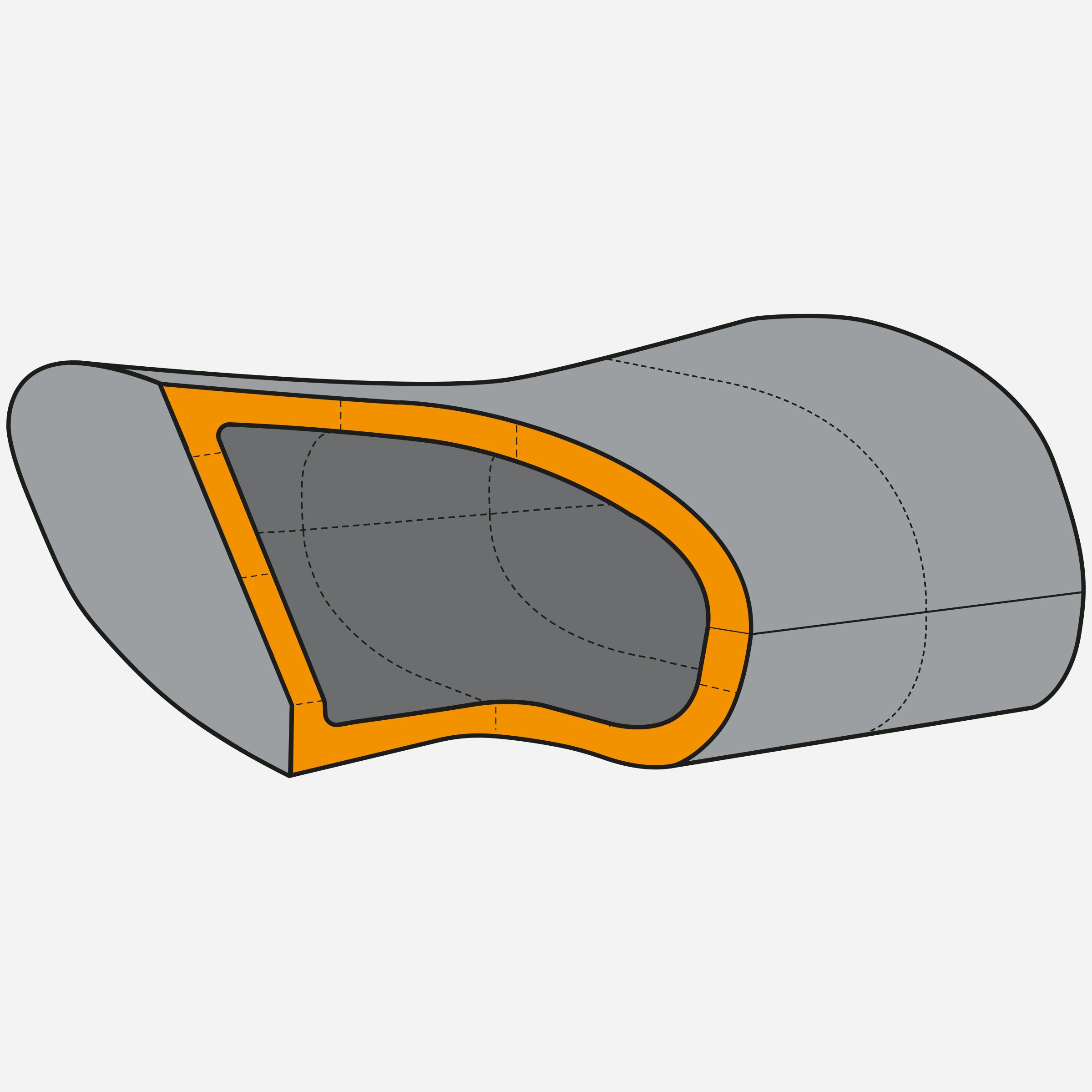 detail;;Closely following the designs of our most premium bags, the Lunar’s Shark’s Toe™ footbox is a triumph of form and function, enabling the feet to adopt their natural resting position while minimising cold spots. Fully insulated throughout, the Lunar footbox offers warmth for both a low weight and pack size